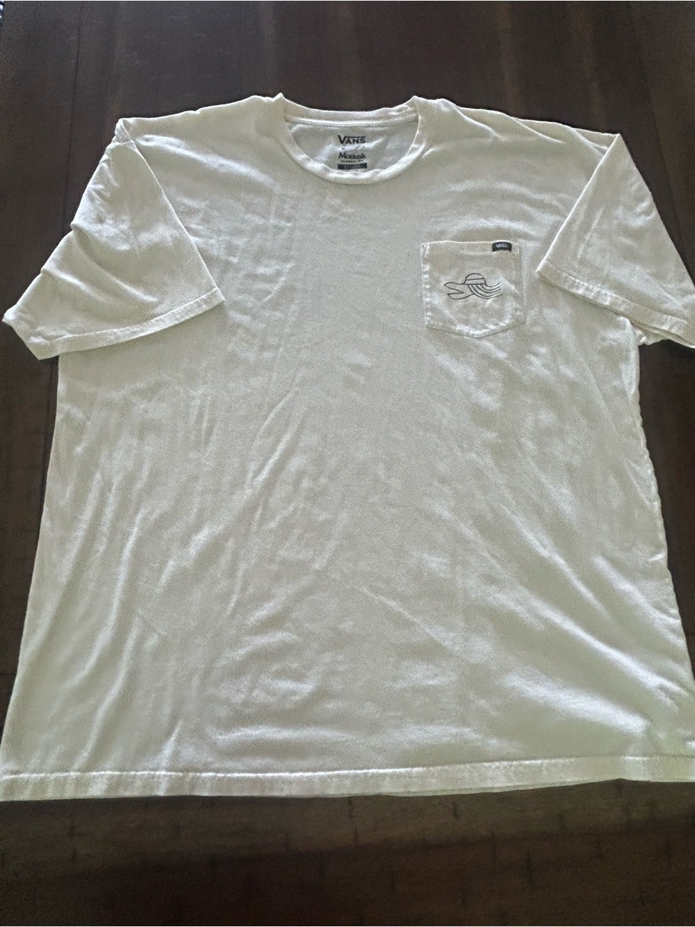 Vans x Mollusk Pocket Tee XXL Cream Surf Skate Graphic Shirt